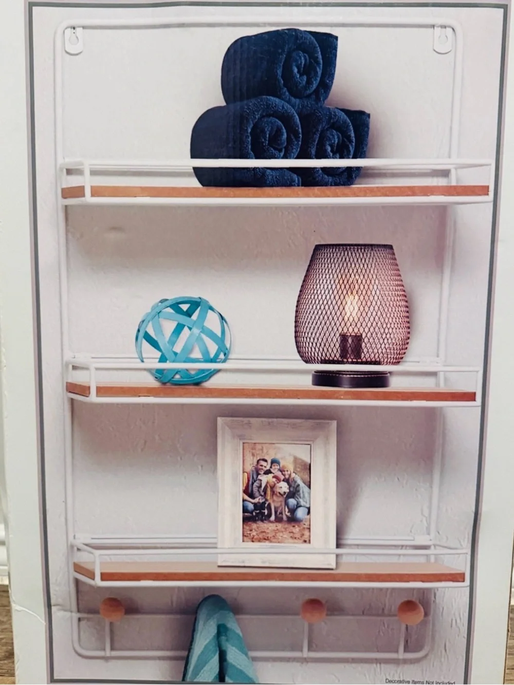 White and Wood 3-Tier Wall Shelf